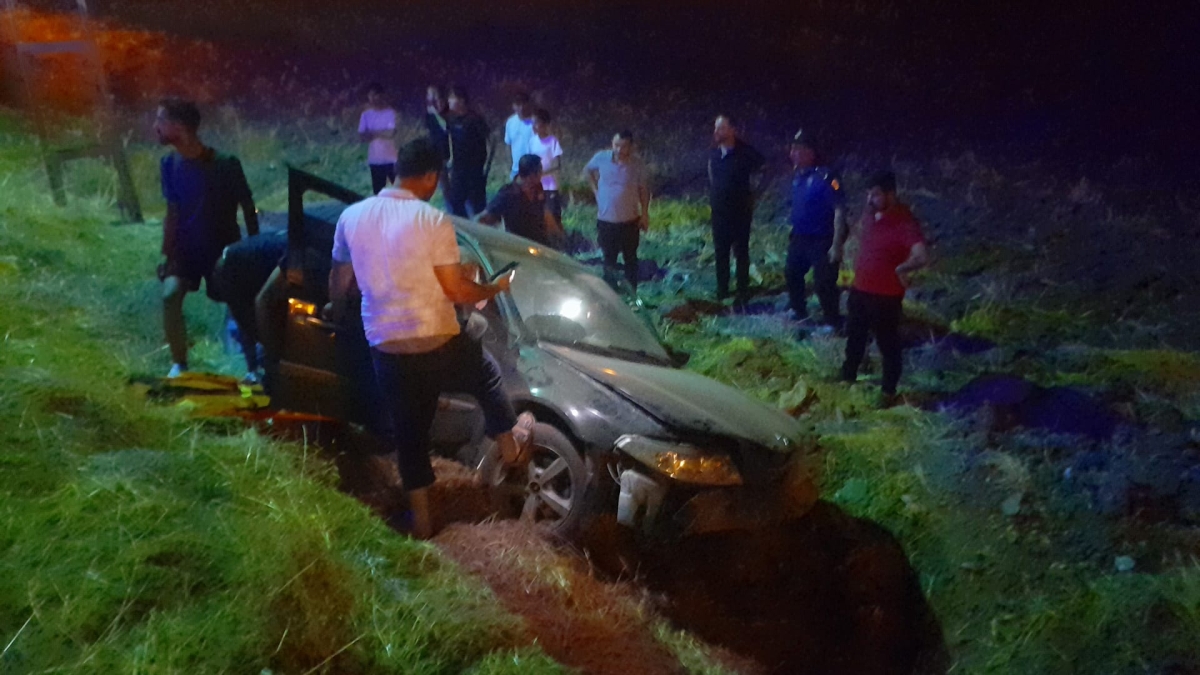 Şarapmole devrilen otomobildeki 1 kişi yaralandı