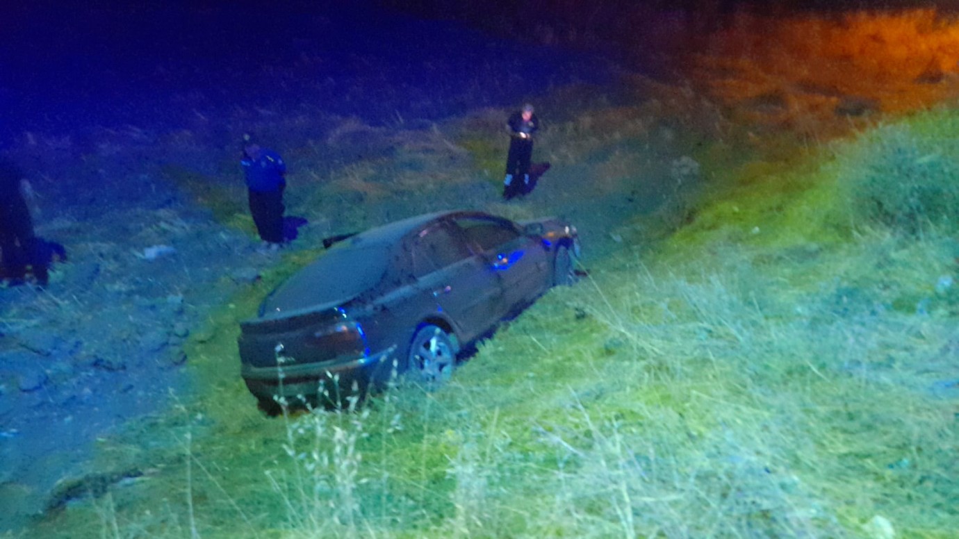 Şarapmole devrilen otomobildeki 1 kişi yaralandı