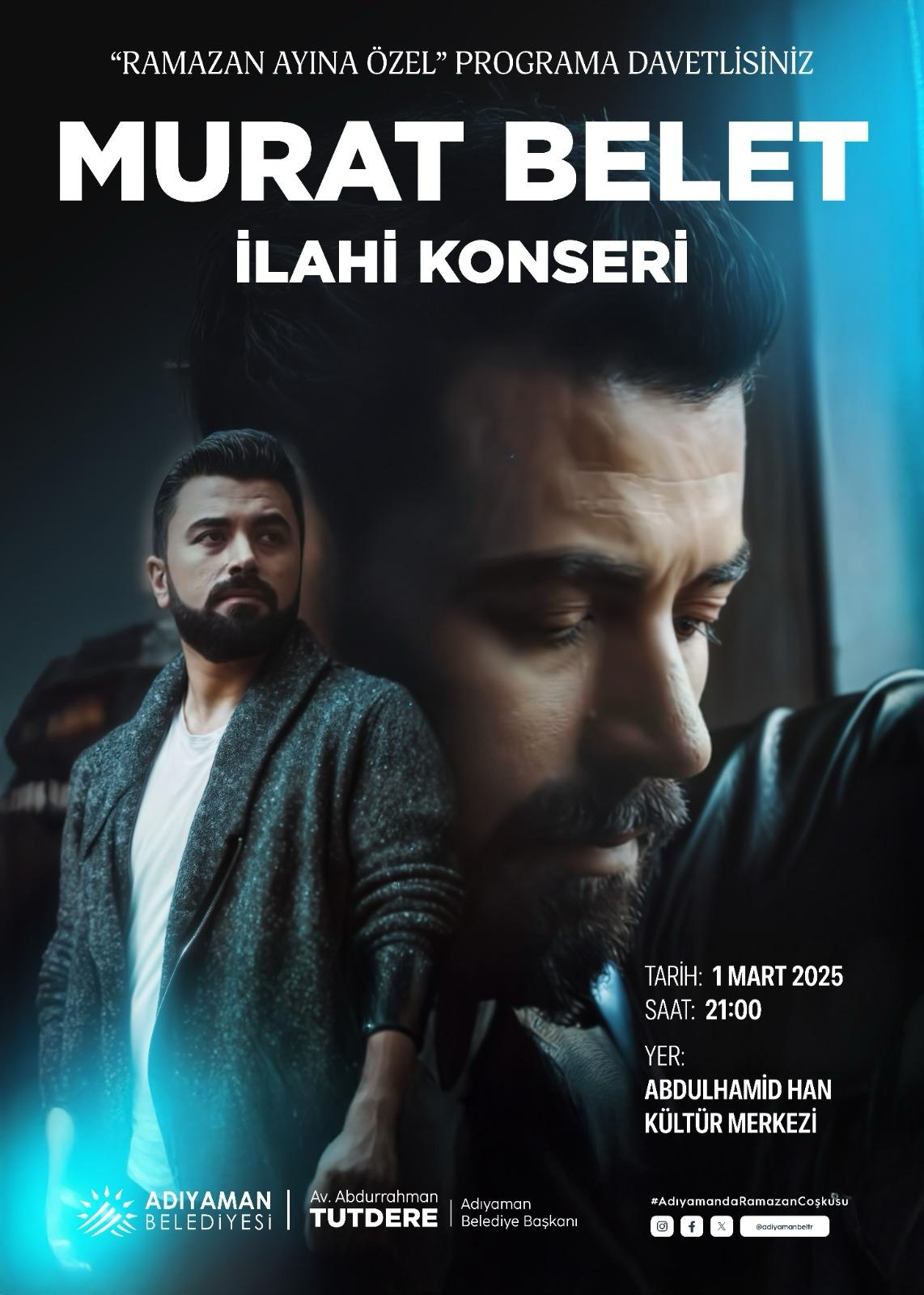 Ramazan etkinlikleri Murat Belet konseriyle başlıyor